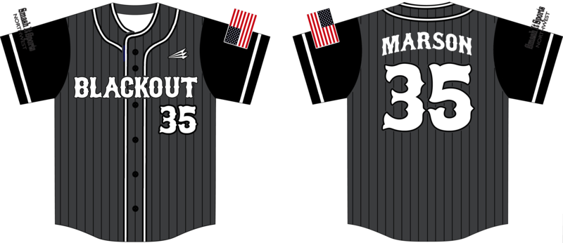 Blackout Baseball Custom HexaFlex Jersey #J2c