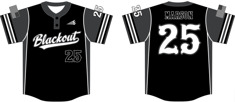 Blackout Baseball Custom HexaFlex Jersey #J4