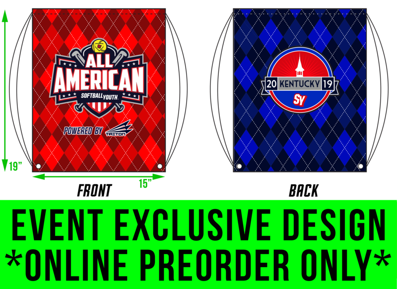 Softball Youth All-American Kentucky 2019 Drawstring Bag