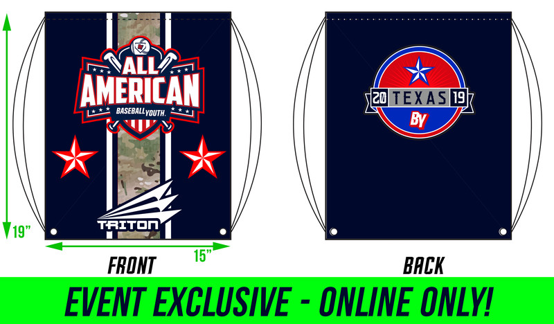 Baseball Youth All-American Texas 2019 Drawstring Bag DB1