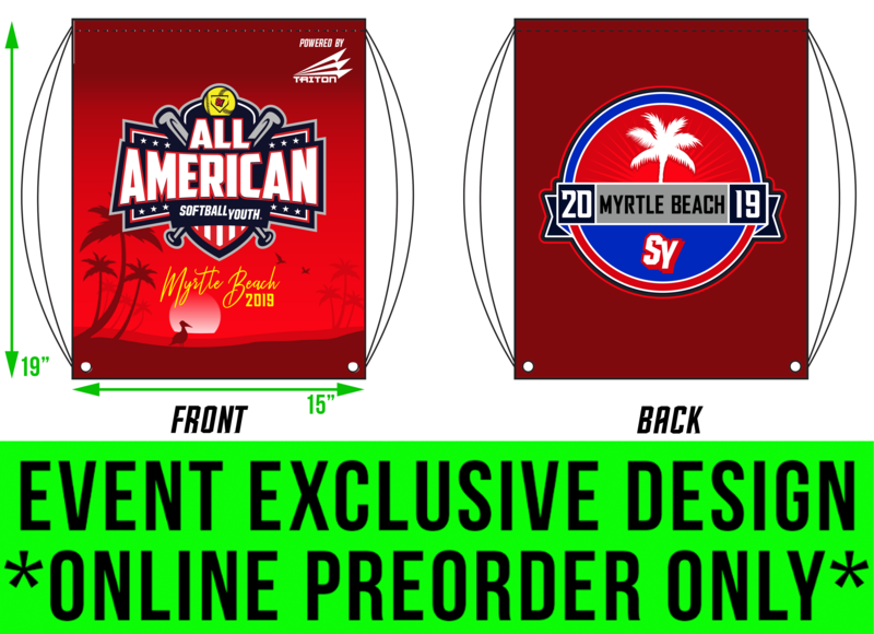 Softball Youth All-American Myrtle Beach 2019 Drawstring Bag