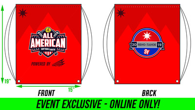 Softball Youth All-American Reno-Tahoe 2019 Drawstring Bag DB1