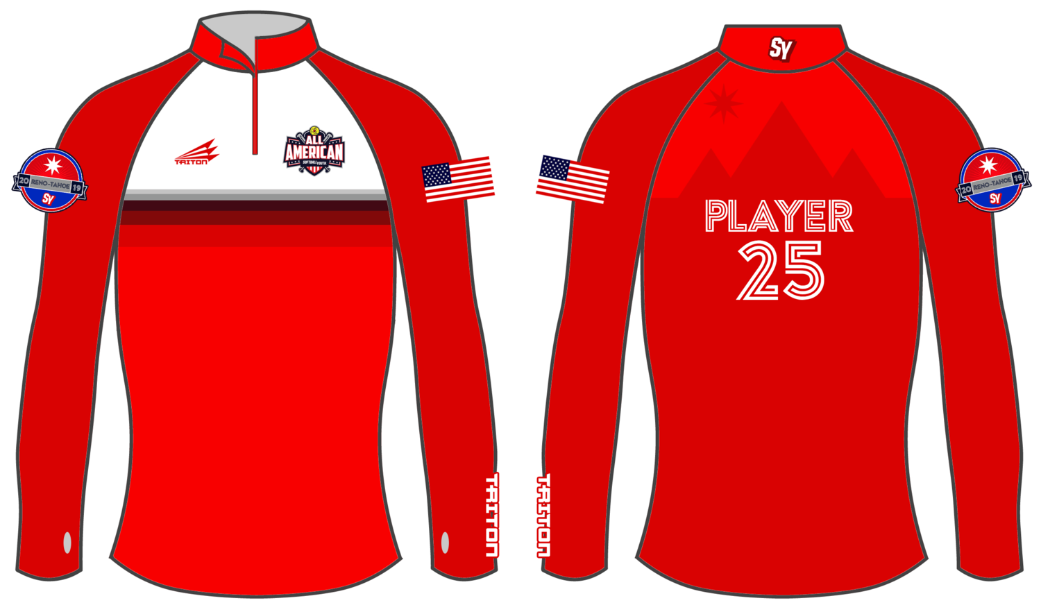 Softball Youth All-Americans Reno-Tahoe 2019 Lightweight NanoZip NZ1