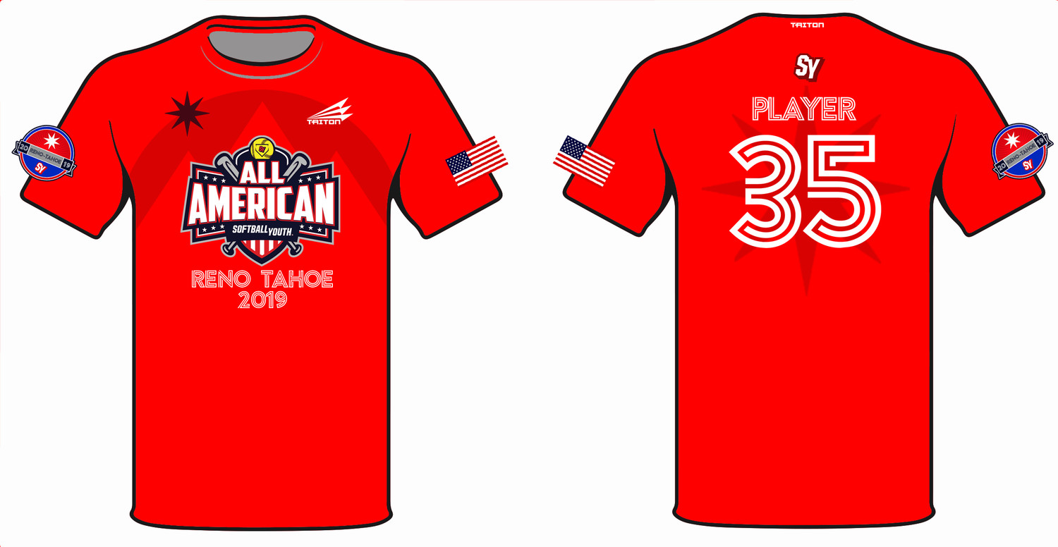 Softball Youth All-Americans Reno-Tahoe 2019 Warm Up HyperTee HT1