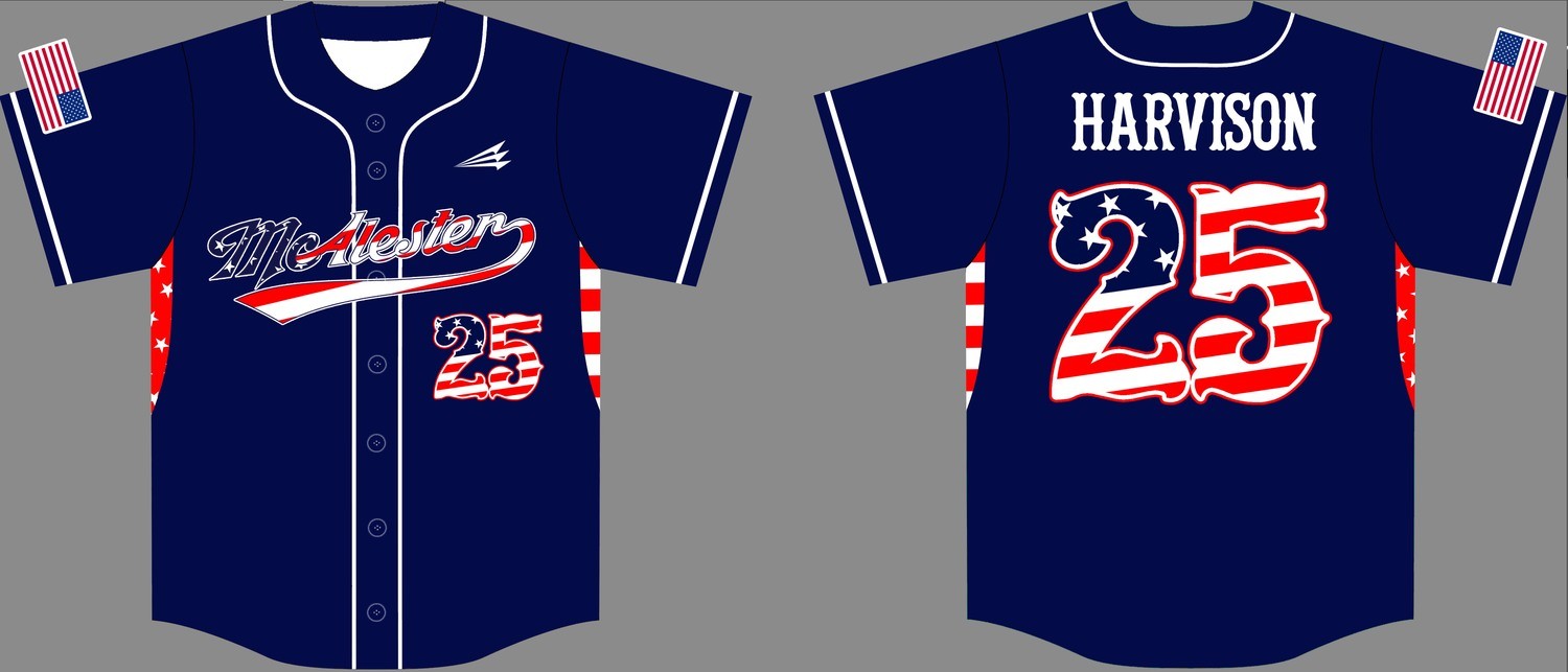 McAlester Buffaloes Custom Jersey Design #2a