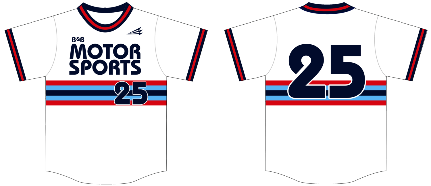 B&amp;B Motorsports Custom HexaFlex Baseball Jersey #J2D