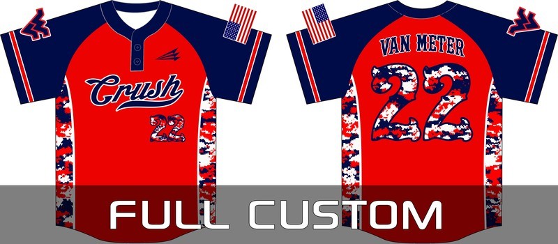 Potomac Valley Crush Baseball Camo Jersey 2