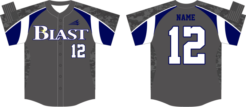 Tennessee Blast Baseball Camo Jersey