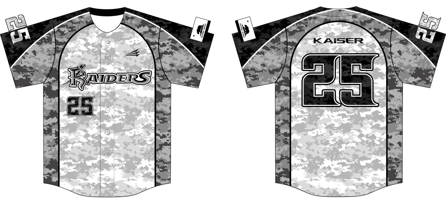 Raiders Baseball Custom Baseball Jersey #3