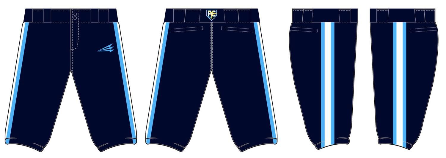 Ponca City Rays Stacheman Elite Custom Knicker Pants #BP2B