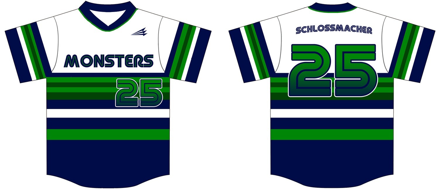Forsyth Monsters Custom Baseball Jersey #1B