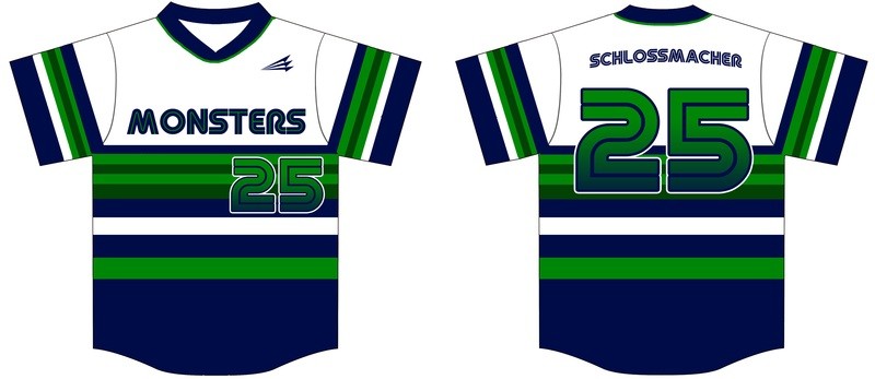 Forsyth Monsters Custom Baseball Jersey #1B