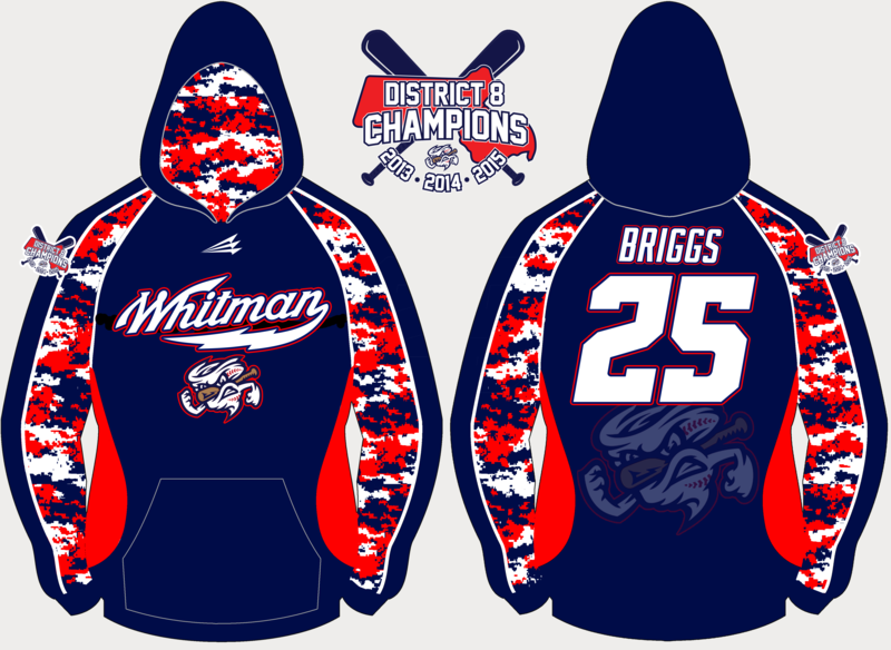 Whitman Storm Baseball Custom Hoodie #VH2