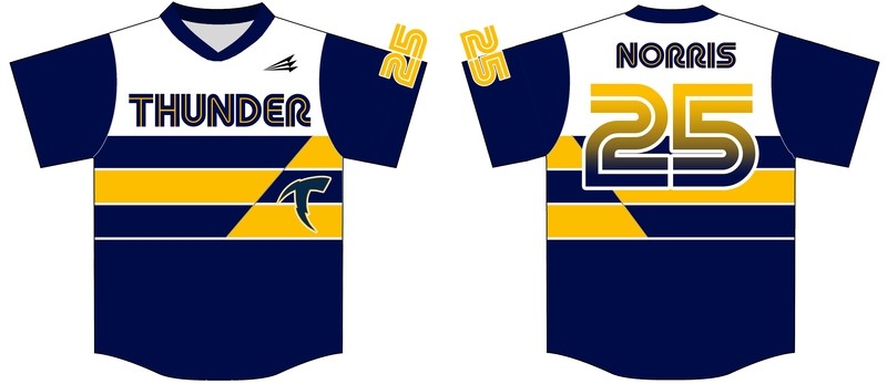 NTX Thunder Custom Baseball Jersey #3D