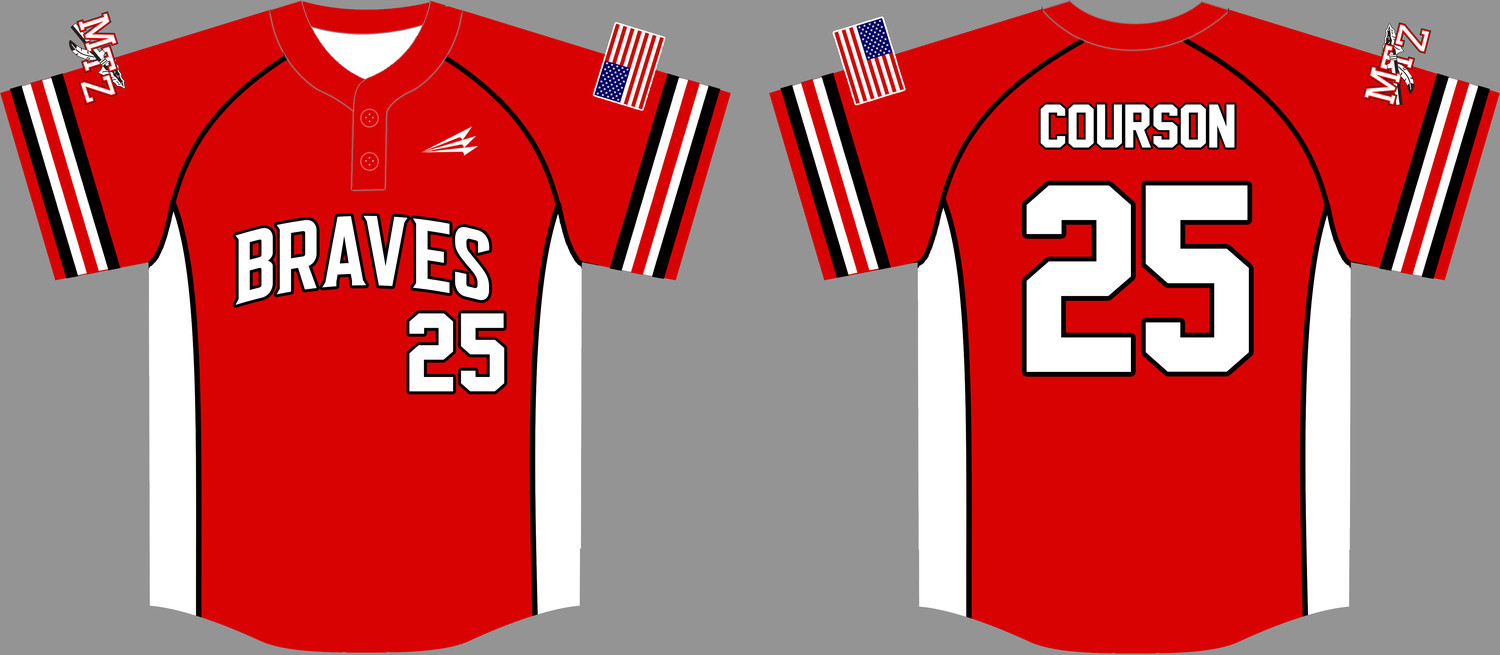 Mt. Zion Braves Custom HexaFlex Baseball Jersey #J10