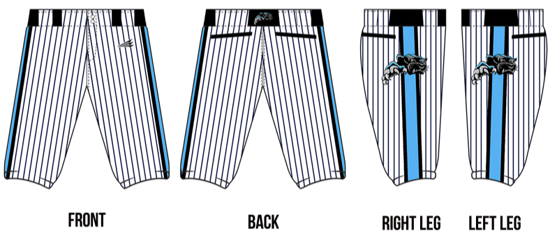 Southside Panthers Custom Stacheman Elite Knicker Pants #BP2B