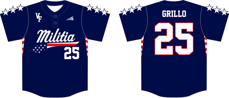 Valley Forge Militia Custom HexaFlex Baseball Jersey Design #J2B