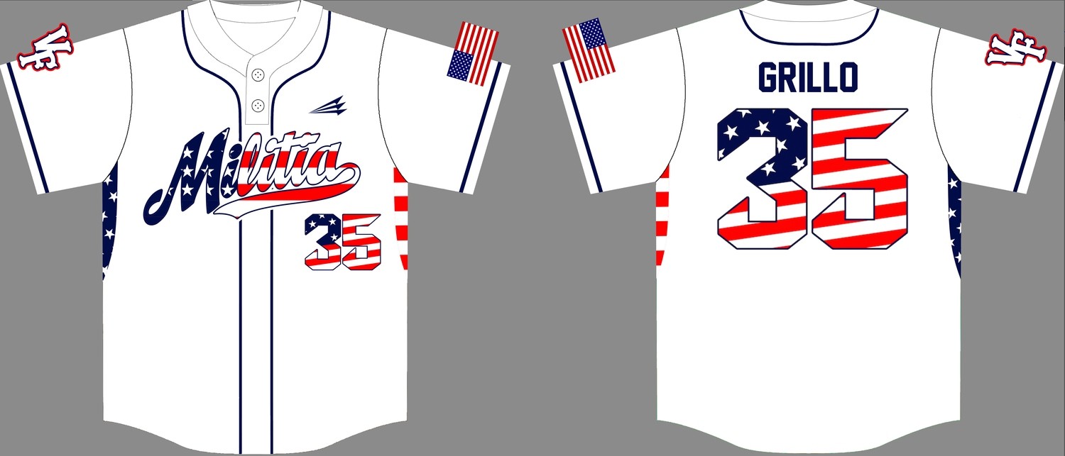 Valley Forge Militia Custom HexaFlex Baseball Jersey Design #J1B