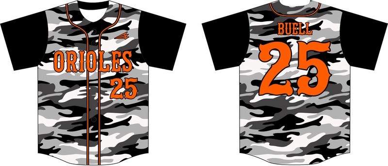 Augusta Orioles Custom Jersey Design #1