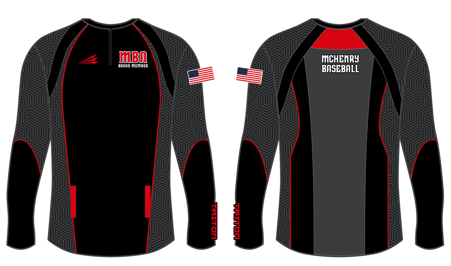 McHenry Baseball Association Custom Clutch Cage Jacket Design #CC6