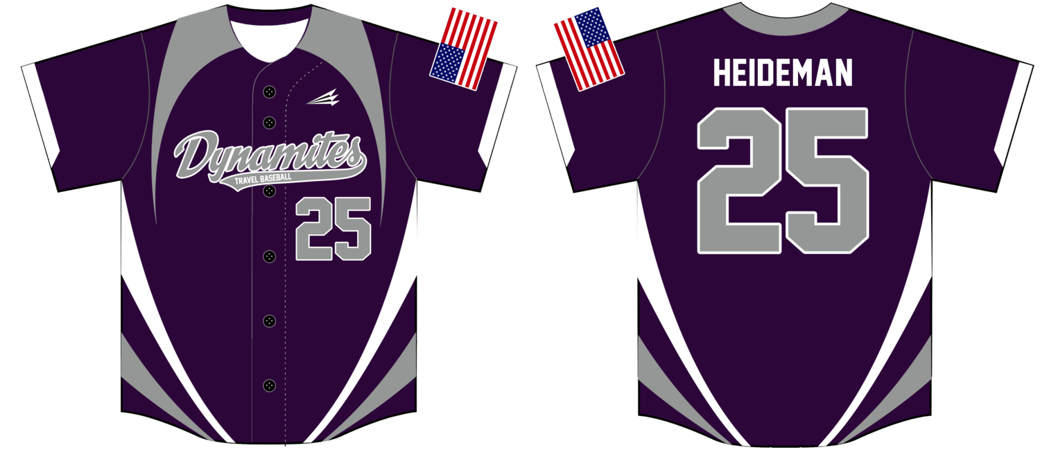 Dynamites Travel Baseball Custom NanoDri Jersey Design #J1