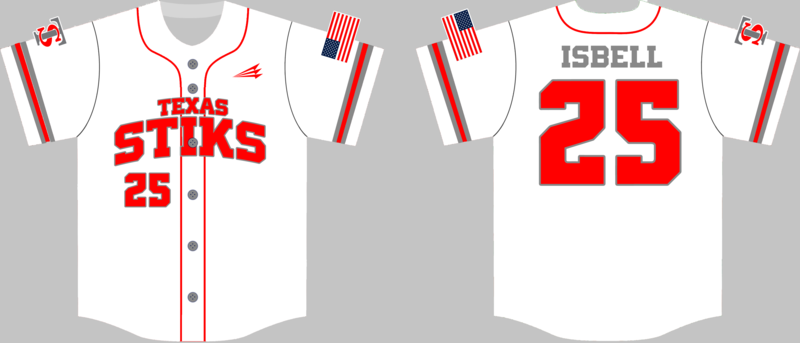 Texas Stiks Custom Baseball Jersey #6B