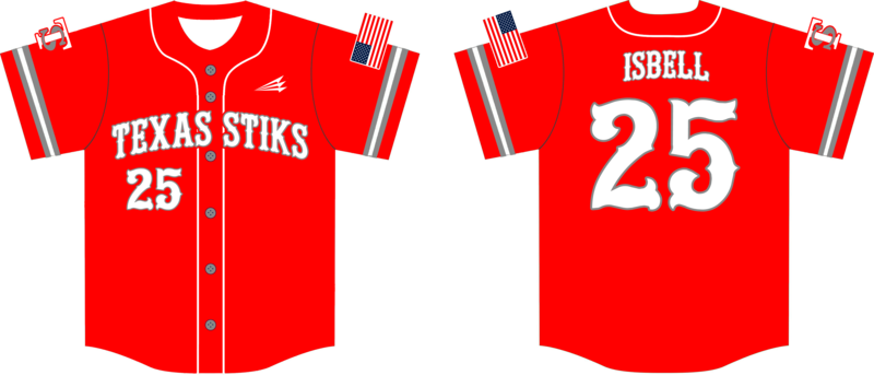 Texas Stiks Custom Baseball Jersey #6D