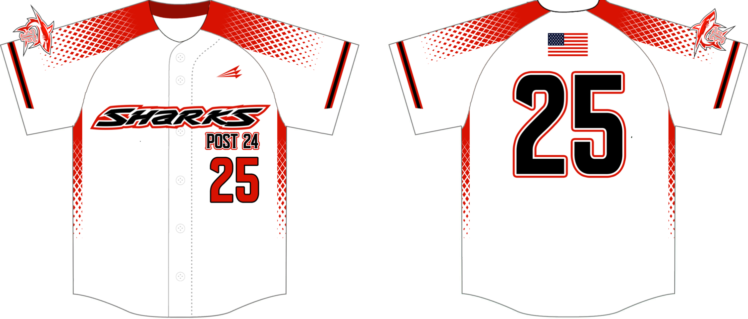 Fairbury Legion (Land Sharks) Custom Hexaflex Baseball Jersey #J4C