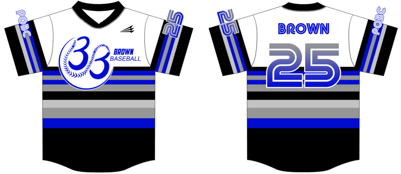 POBC Brown Custom NanoDri Baseball Jersey #J2C