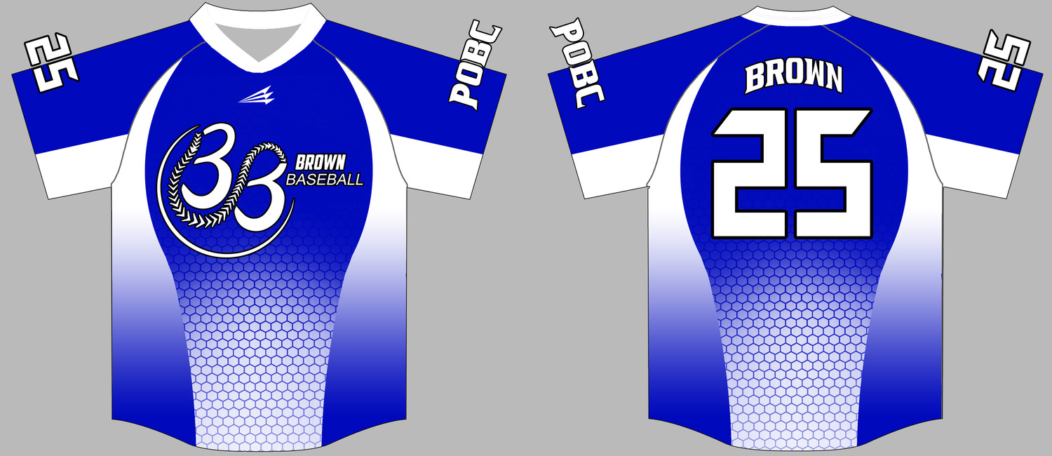 POBC Brown Custom NanoDri Baseball Jersey #J4B