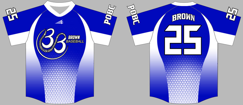 POBC Brown Custom NanoDri Baseball Jersey #J4B