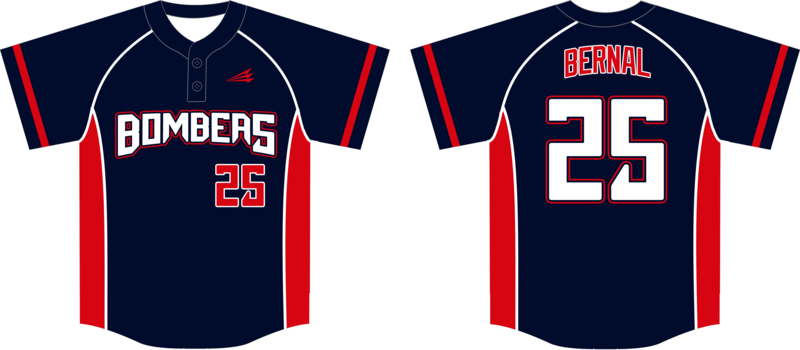 Bombers (Bernal) Custom HexaFlex Baseball Jersey Design #J1B