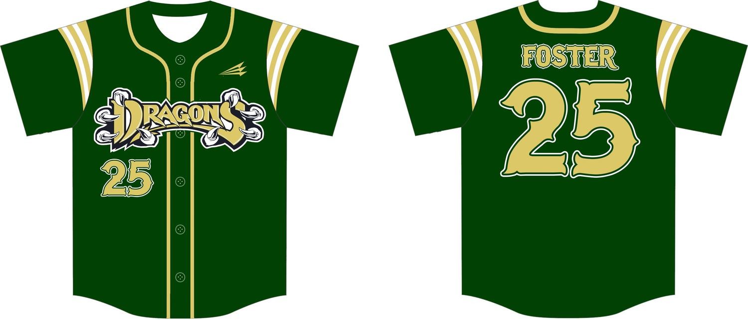 Derby Dragons Custom Baseball Jersey 4