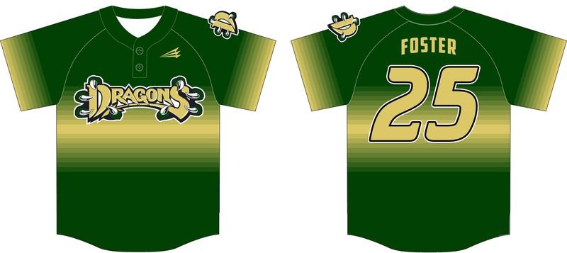 Derby Dragons Custom Baseball Jersey 1c