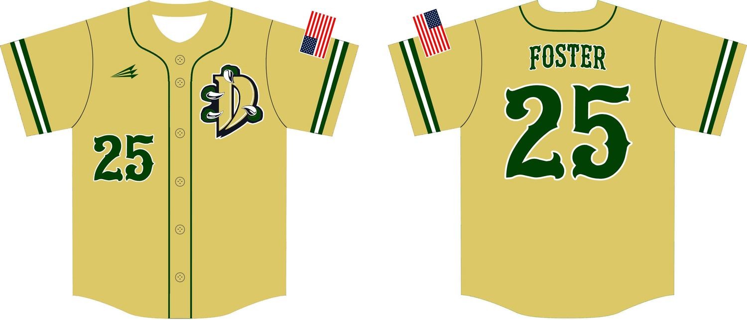Derby Dragons Custom Baseball Jersey 3