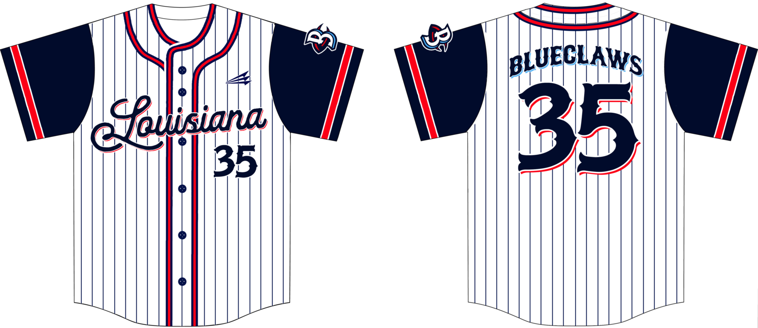 Louisiana BlueClaw Custom NanoDri Baseball Jersey #J6c