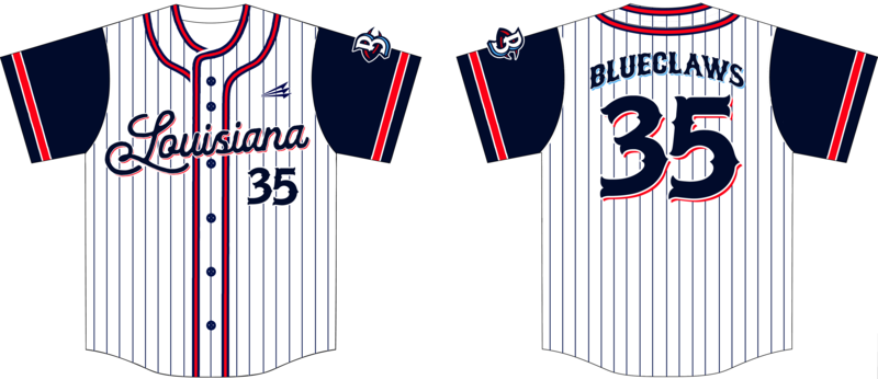 Louisiana BlueClaw Custom NanoDri Baseball Jersey #J6c