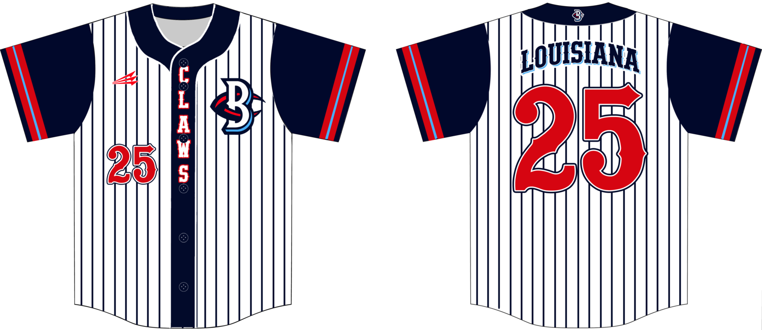 Louisiana BlueClaw Custom NanoDri Baseball Jersey #J7c
