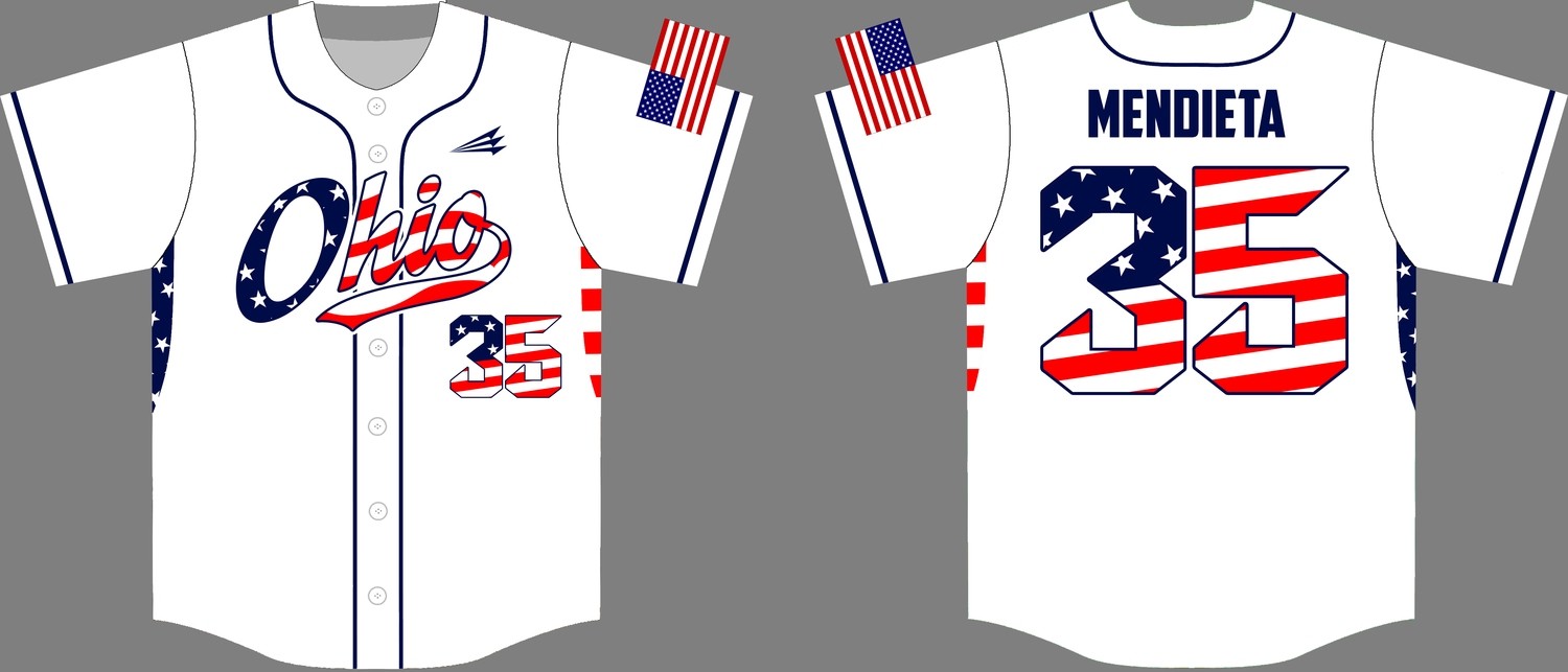 Ohio Riverhawks Custom Baseball Jersey Design #2