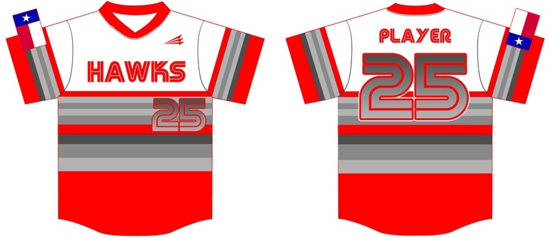 Texas Hawks Custom Baseball Jersey Design #1