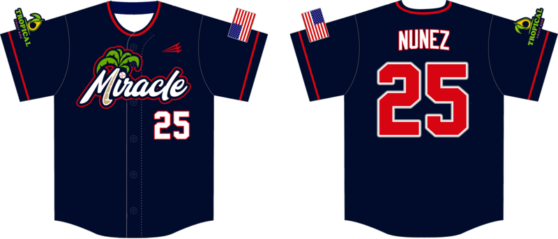 Miami Miracle Custom HexaFlex Baseball Jersey #J1B