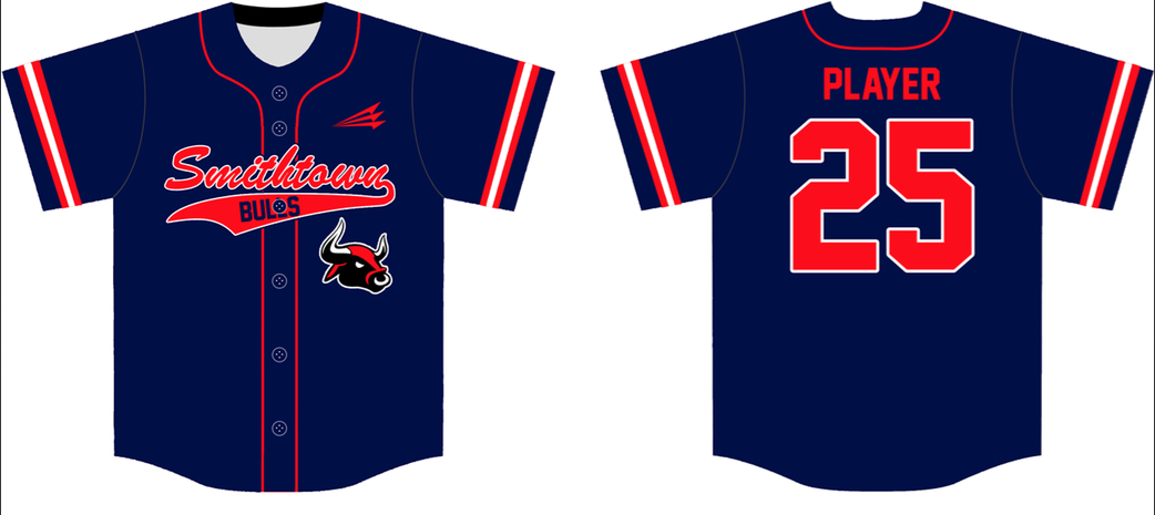 Smithtown Bulls Custom Baseball Jersey Design #1D