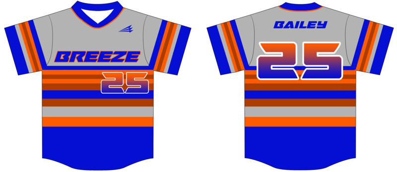 Delta Breeze Custom Baseball Jersey Design #2C