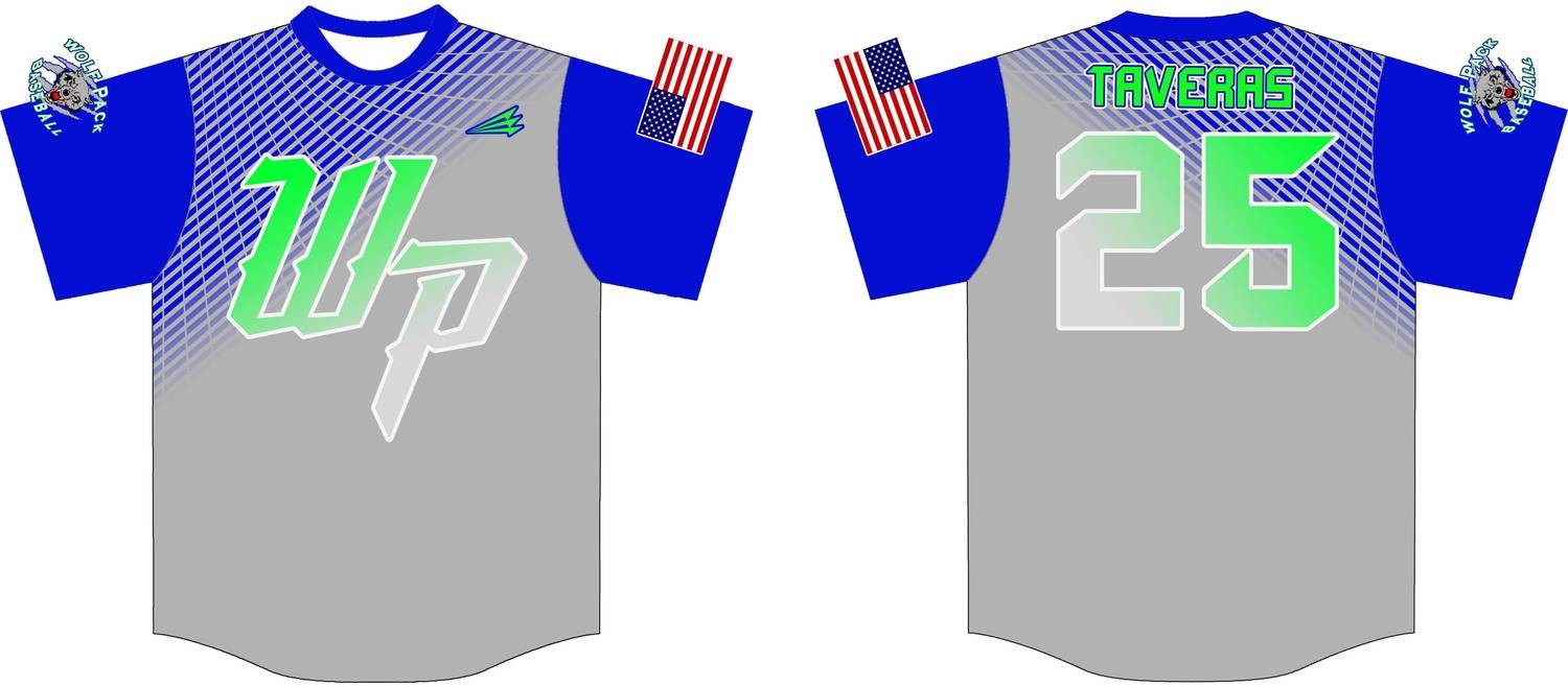Wolf Pack Baseball Custom Baseball Jersey Design #1B