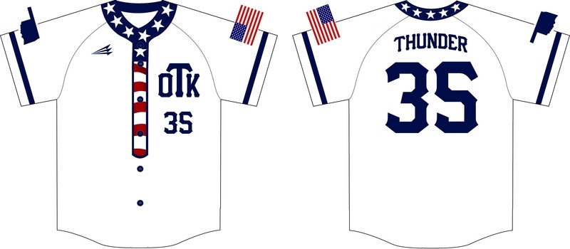 Oklahoma Thunder Custom Baseball Jersey #5C