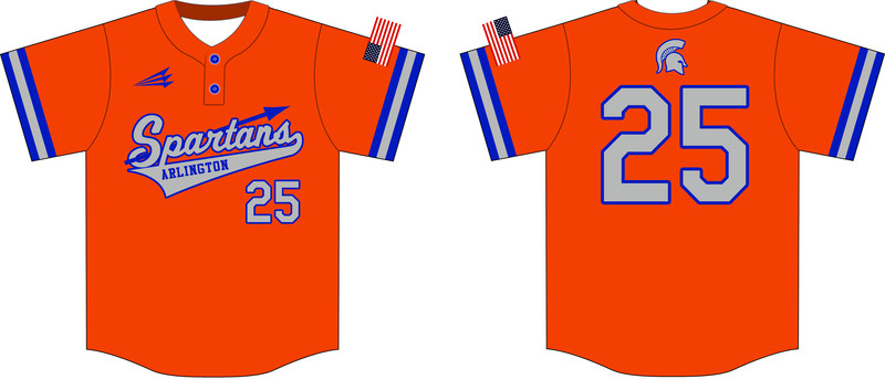 Arlington Spartans Custom Hexaflex Baseball Jersey #J6B