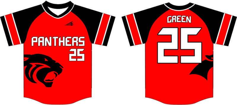 Panthers (Green) Baseball Jersey Design 3