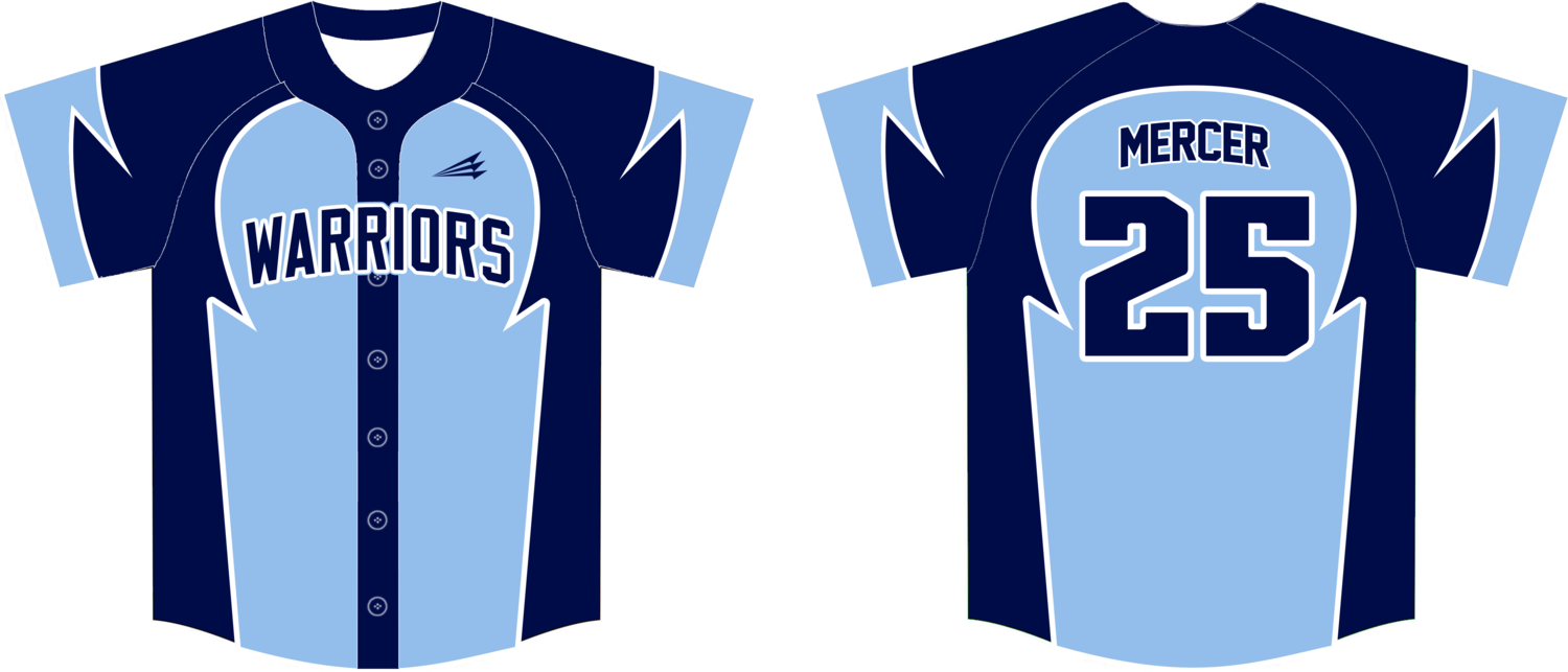 Dyer Warriors (Mercer) Custom Game Baseball Jersey - D#4