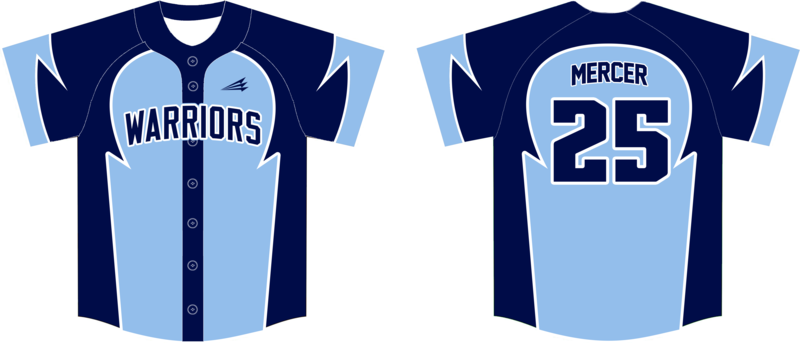 Dyer Warriors (Mercer) Custom Game Baseball Jersey - D#4