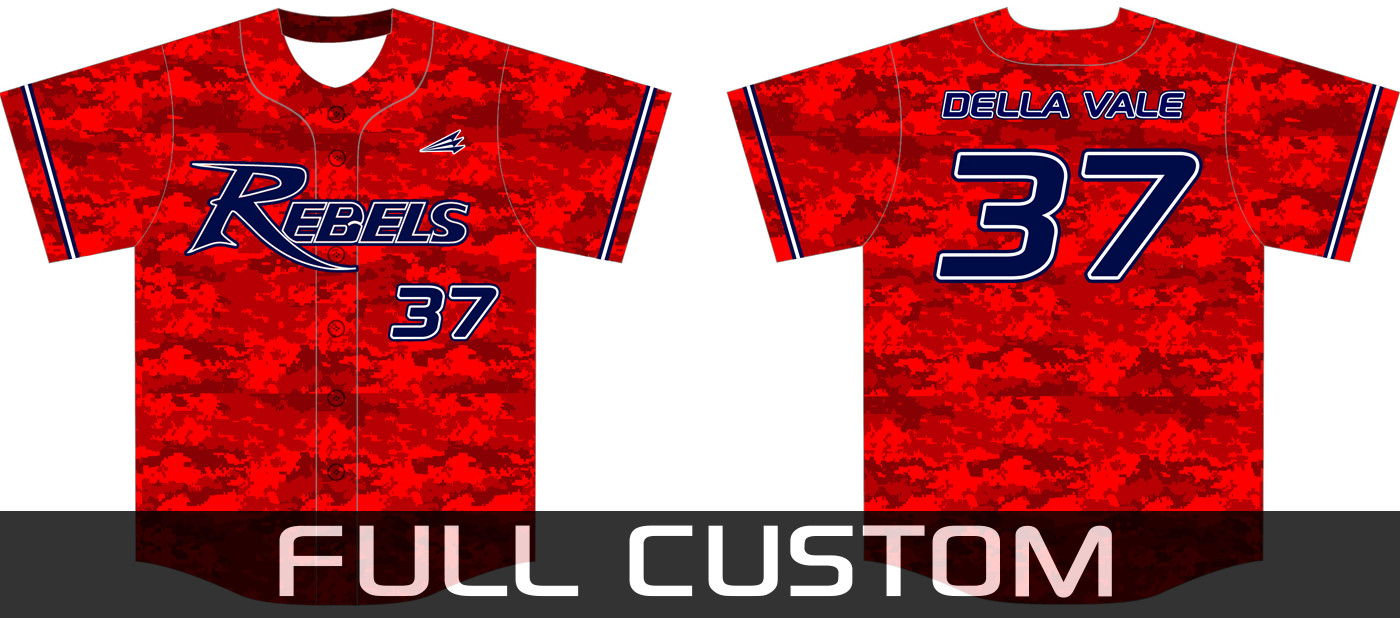 Kent Rebels Baseball Custom Jersey Black Design #2